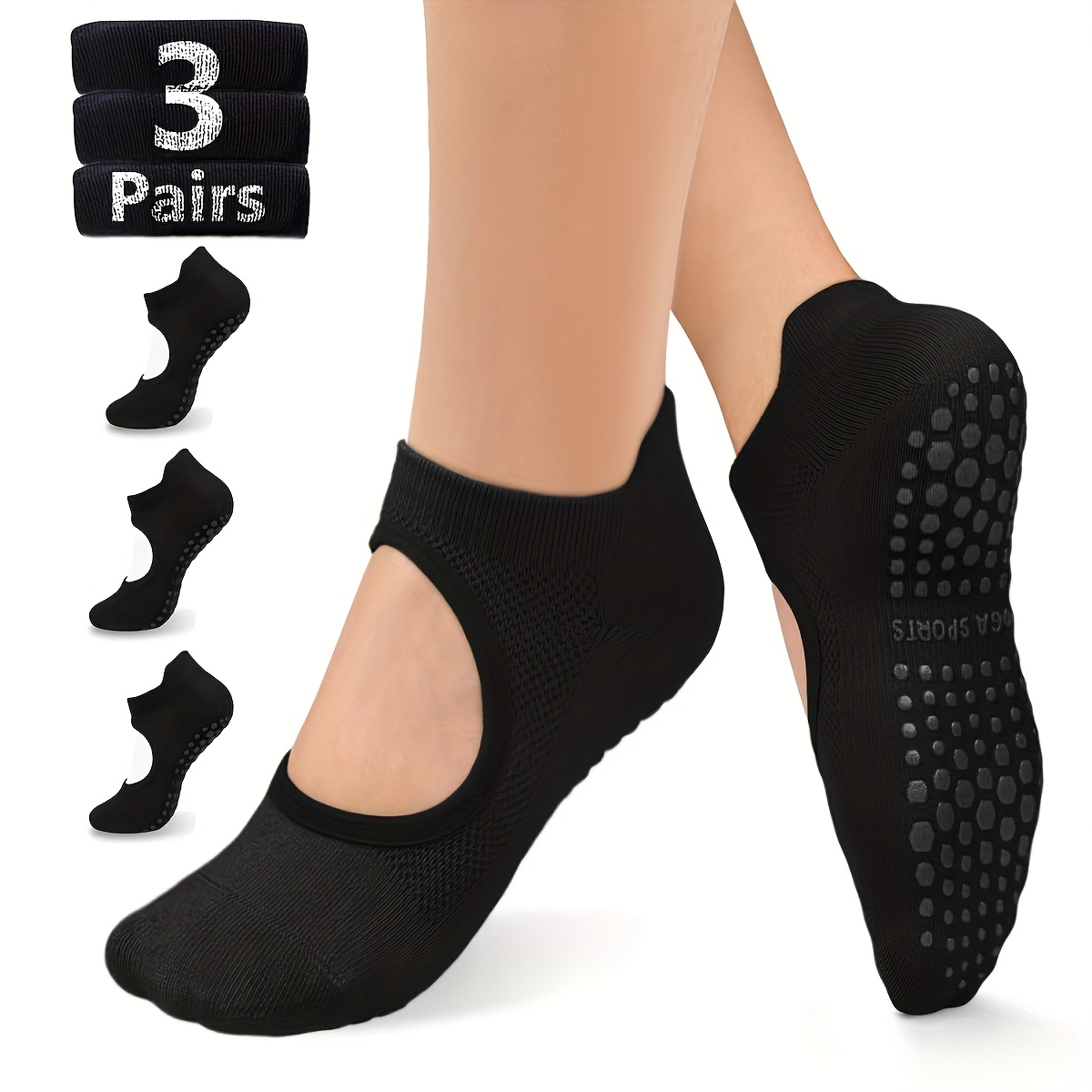 Pilates Yoga And Barre - Non Slip Grip Women Socks for