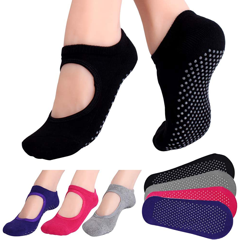 Pilates Yoga Ballet - Backless Non-slip Fitness Pilates Socks Cotton
