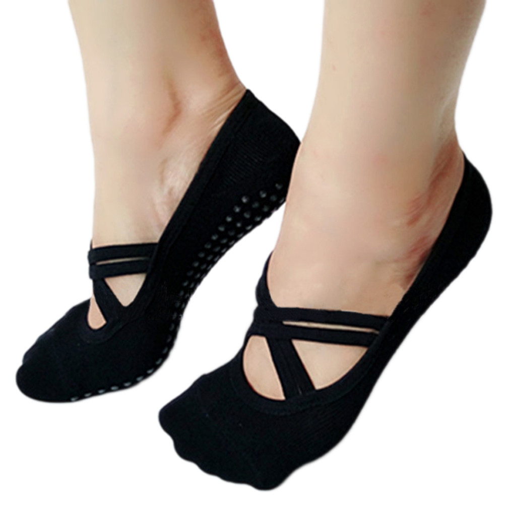 Pilates Yoga And Barre - Yoga Socks Women Black Non Skid