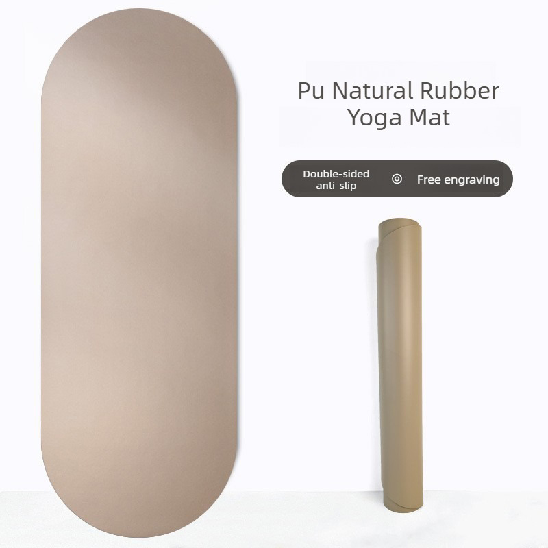 Pilates Yoga Matte - Oval Natural Rubber Yoga Mat PU