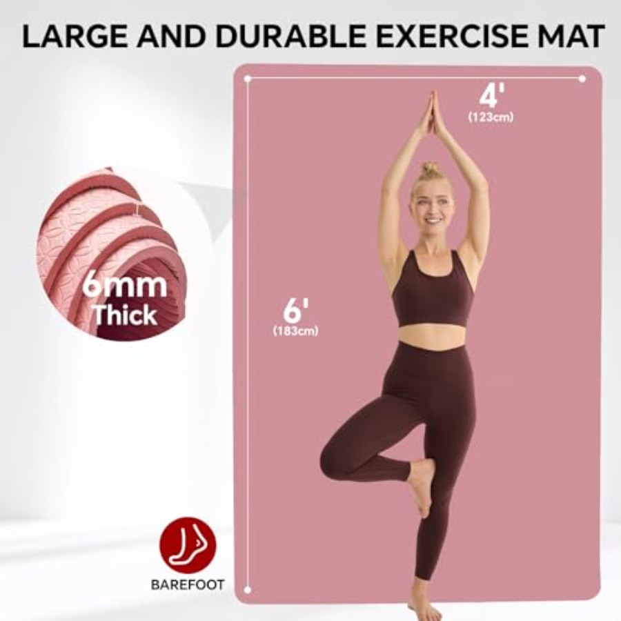 Extra Large Yoga Mat for Home  - đánh giá và giá Pilates Yoga Mat Workout