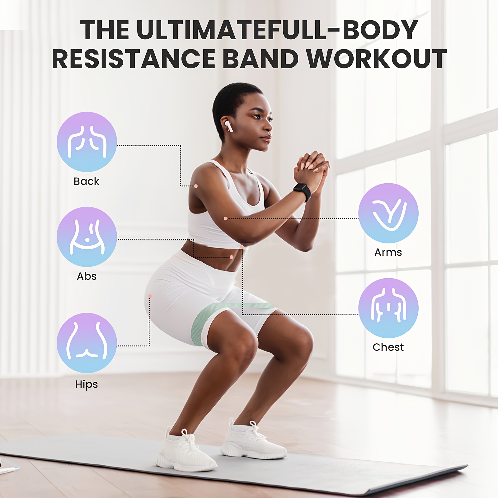 Fitness Resistance Bands with  - đánh giá và giá Pilates Yoga Body