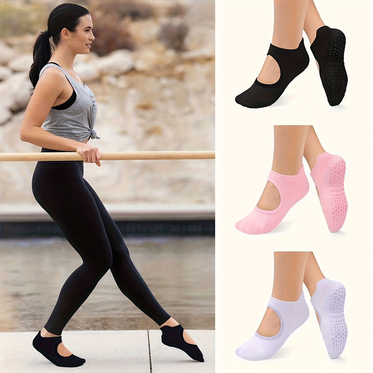 Non Slip Grip Women Socks for  - đánh giá và giá Pilates Yoga And Barre