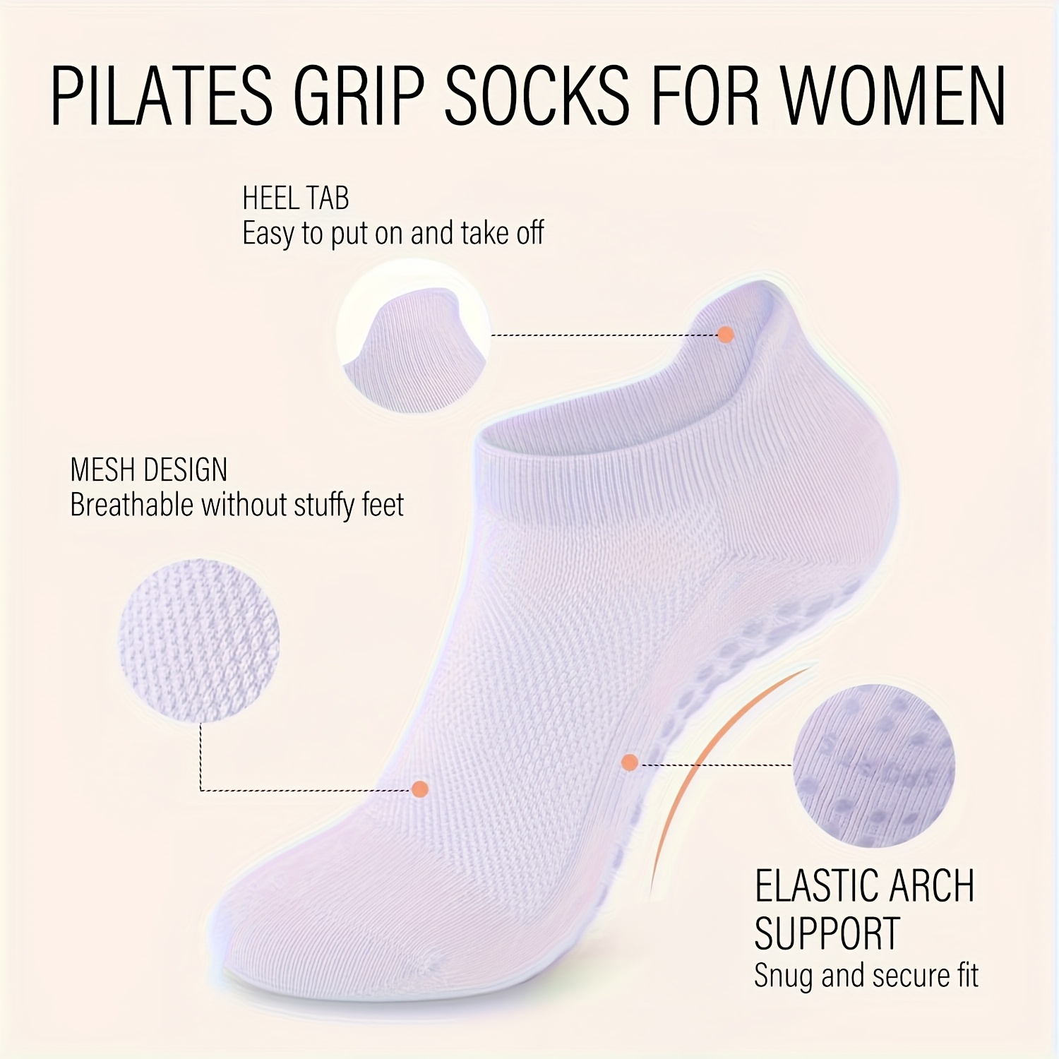 1 Pairs Grip Pilates Socks for - đánh giá và giá Pilates Yoga And Barre