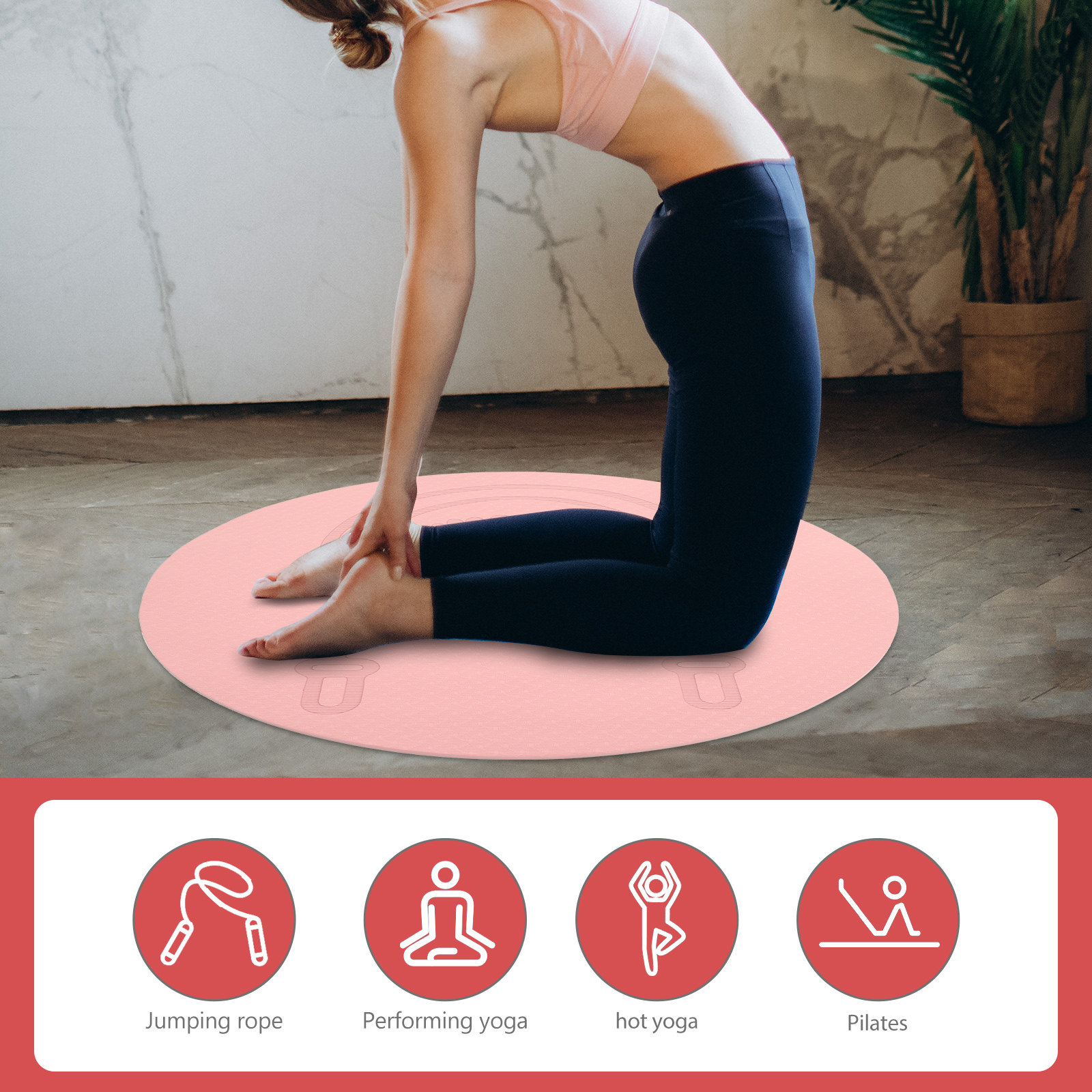 Tpe Jump Rope Mat Non-Slip Ela - đánh giá và giá Pilates Yoga Mat Workout