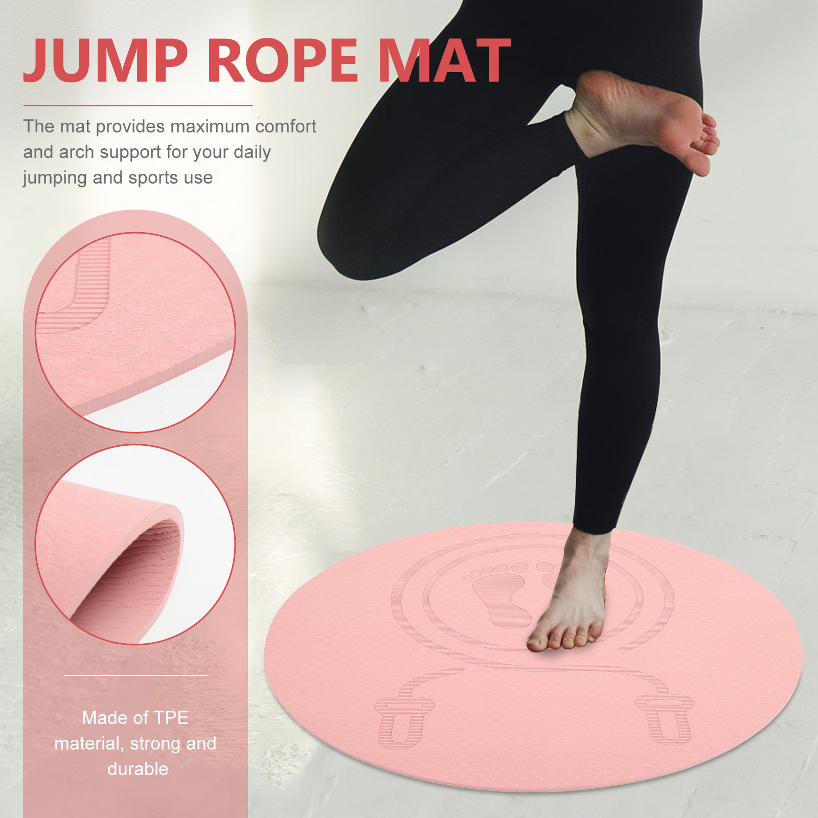 Tpe Jump Rope Mat Non-Slip Ela - đánh giá và giá Pilates Yoga Mat Workout