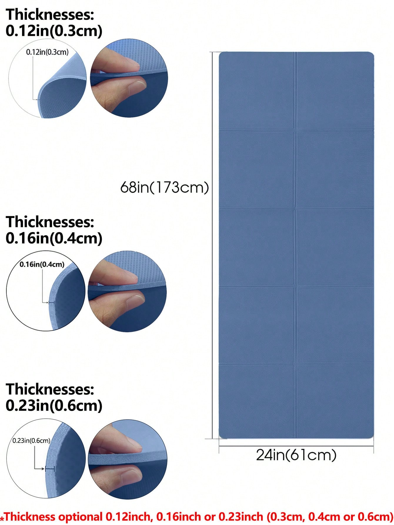 Foldable Yoga Mat Dark Blue Ec - đánh giá và giá Pilates Yoga Matte