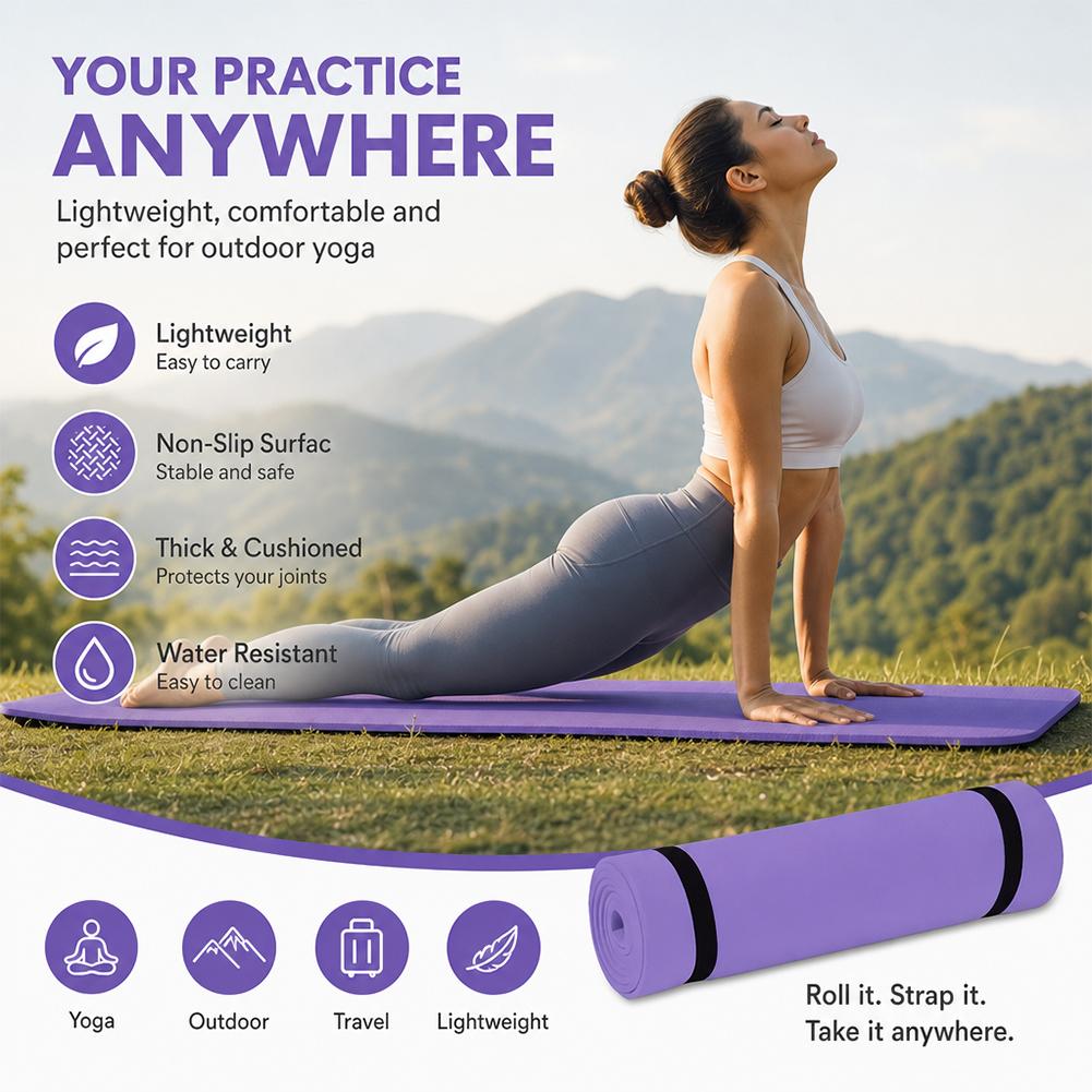 1/2Pcs Thick Yoga Mat Anti-ski - đánh giá và giá Pilates Yoga Matte