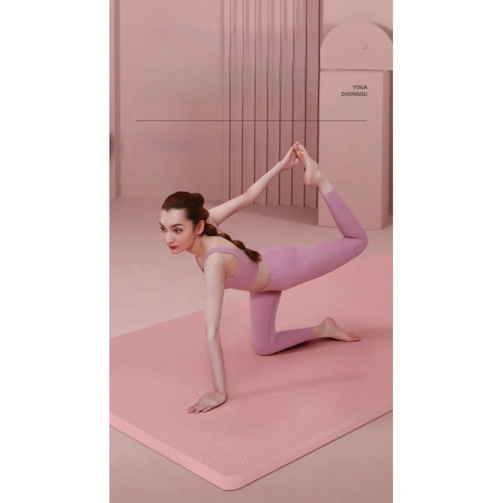 185*61CM Pink Non Slip Yoga Ma - đánh giá và giá Pilates Yoga Mat Workout